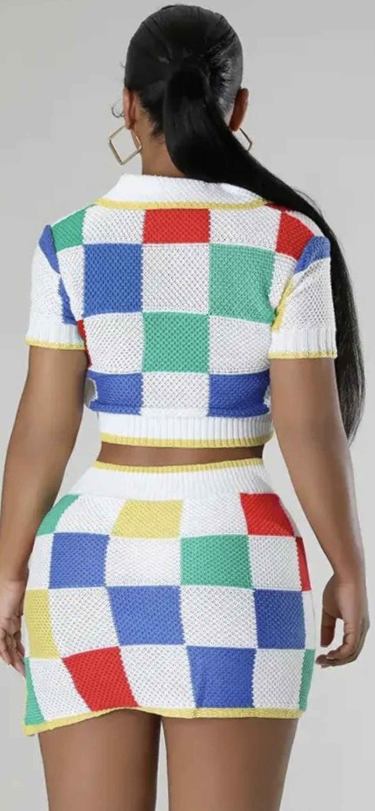 Two piece colored crop set